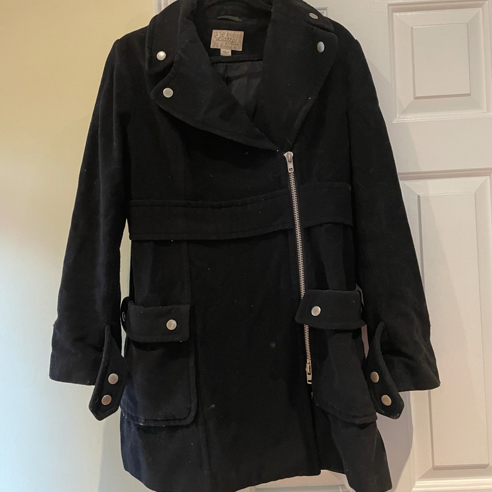 Black Wool Pea Coat